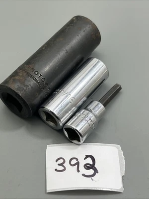 PROTO - 3 PIECE VINTAGE CHALLENGER  SOCKET MIXED LOT 3/8 DR. 7324  4990  5018h - Image 1 of 4