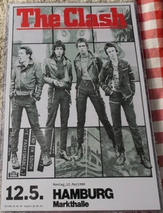 THE CLASH HAMBURG GERMANY REPLICA CONCERT MUSIC POSTER - Picture 1 of 2