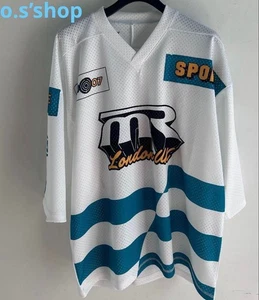 MARTINE ROSE Oversize Fußball Shirt XS weiß türkis Mesh Sporttrikot - Bild 1 von 6