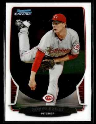 2013 Bowman Chrome Homer Bailey Cincinnati Reds #84 - Image 1 of 2