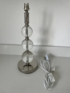 Laura Ashley Large Selby Clear Glass Ball Lamp H43cms - Picture 1 of 5
