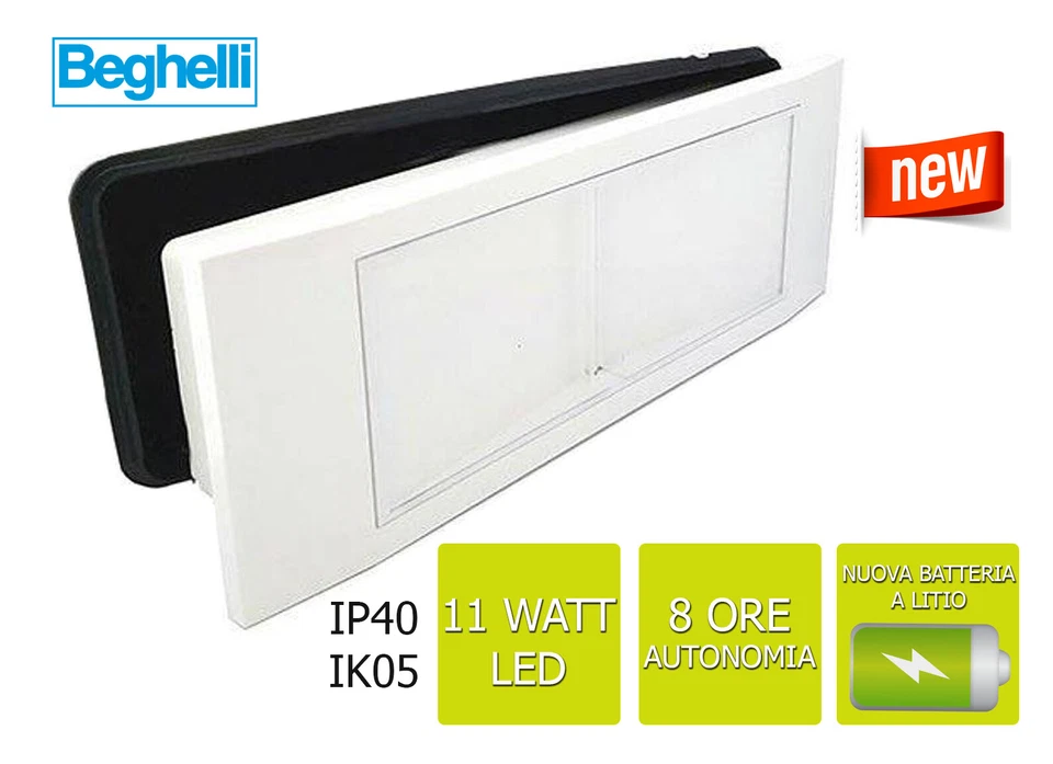 BEGHELLI LAMPADA EMERGENZA 1499L LED 11W COMPLETA DI BATTERIA AL LITIO NEW 2019 - Immagine 1 di 1