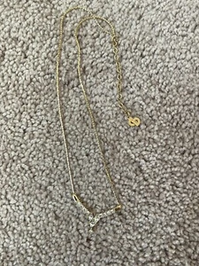 Delicado collar de placa de oro Christian Dior de colección firmado Chr. Dior - Imagen 1 de 2