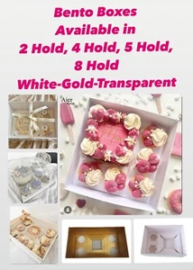 Klarer Deckel Bento Kuchen & Cupcake Box - 3 Größen! Backverpackung 🙂 - Bild 1 von 13
