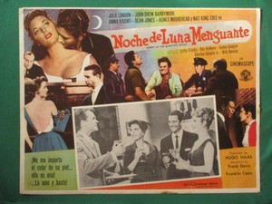 JULIE LONDON JOHN DREW BARRYMORE DEAN JONES NAT KING COLE MEXICAN LOBBY CARD 1