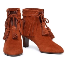 NIB See By Chloé Irina Fringed Suede Ankle Booties - Picture 1 of 8
