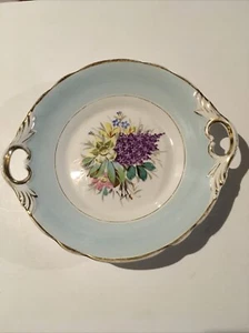 WONDERFUL EARLY KPM GILT & HAND PAINTED FLORAL HANDLED PLATE – CIRCA 1842 - Picture 1 of 10