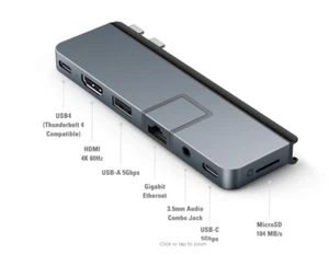 Concentrador USB-C 7 en 2 Hyper Drive DUO PRO - (HD575-GRIS) para MacBook Pro/Air - Imagen 1 de 3