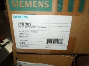 Siemens HNF361 Heavy Duty Safety Switch Non-Fused 30A 3P 600V NEMA Type 1 New - Picture 1 of 4