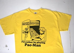 Camiseta Pacman I'd Rather Be Playing 2009 para hombre grande hecha en EE. UU. - Imagen 1 de 8