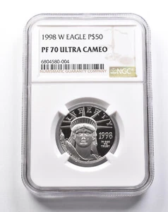 PF70 UCAM 1998-W $50 American Platinum Eagle 1/2 Oz Platinum NGC *7934 - Picture 1 of 3