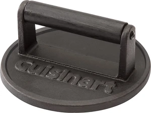 Pressa per hamburger in ghisa 6,5", hamburger succosi e croccanti per barbecue, cucine - Foto 1 di 12