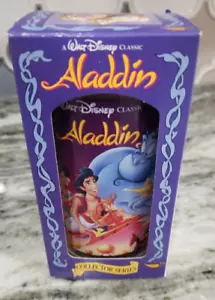 1994 Walt Disney Collector Series Aladdin Plastic Cup Glass Burger King New Coca - Picture 1 of 13