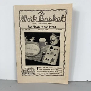 VTG The WorkBasket Magazine Home Needlecraft Craft Pleasure Profit April 1949 - Picture 1 of 10