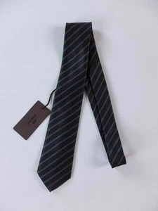 CHURCH'S of England brown striped motif cotton tie (feels wool) authentic NWT - Picture 1 of 5
