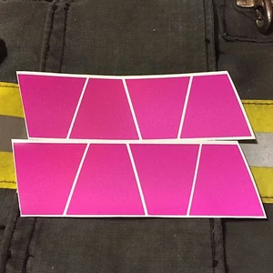 FIREFIGHTER HELMET TETS 8 PACK TETRAHEDRONS FIRE HELMET STICKER - PINK - Picture 1 of 3