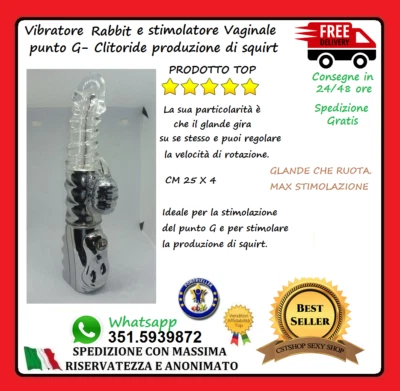 Miglior Vibratore Rabbit Doppio Orgasmo Squirting Vaginale Clitoride Fallo Dildo - Bild 1 von 3