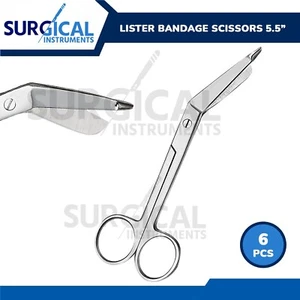 6 Pcs Lister Bandage Scissors 5.5" Surgical Medical Instruments Nurse EMT Rescue - Picture 1 of 11