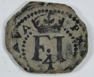Moneda España 4 Cornados Felipe III 1621 Navarra P-A | Spanish Coins - Picture 1 of 2
