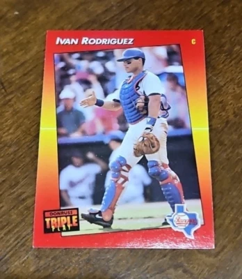 1992 Donruss Triple Play Baseball Ivan Rodriguez #51 HOF - Image 1 of 2