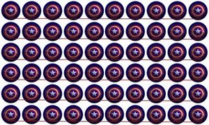 60 Precut 1" CAPTAIN AMERICA LOGO Bottle cap Images Set 1 - Picture 1 of 1