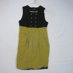 Cue Womens Pencil Dress 12(AU) or Medium Black & Gold Knee Length Sleeveless - Picture 1 of 8