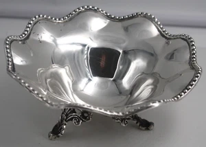 Juvento Lopez Reyes Sterling Silver Modernist 3 Leg Candy Bowl Holloware - Picture 1 of 7