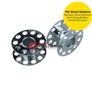 Bobinas de metal para máquina de coser doméstica japonesa de 15 k, ajuste universal (paquete de 5) - Imagen 1 de 3