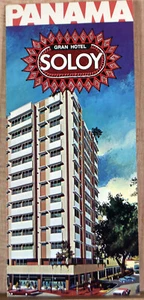 1970s Retro Flyer Pamphlet Panama Gran Hotel Soloy Downtown Business District - Picture 1 of 3