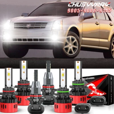 PARA Cadillac SRX 2004-2009 6 piezas faros haz alto/bajo + bombillas antiniebla 20000LM Foto 1 de 4