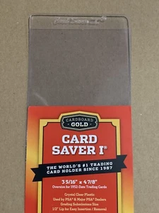 1 X Plastic Cardboard Gold CARD SAVER I 1 PSA/BGS Grading Submission Pokemon - Picture 1 of 1