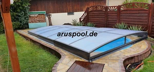 Poolüberdachung Schwimmbadüberdachung Poolabdeckung Sydney A PK 8mm Anthrazit - Bild 1 von 12