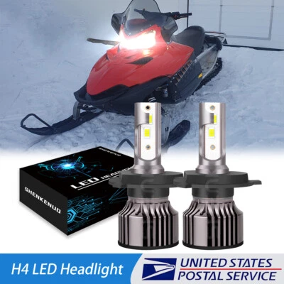 2 SUPER LED HEADLIGHT bulb for Polaris 600 1985-2008 replaces 2870448 snowmobile - Image 1 of 4