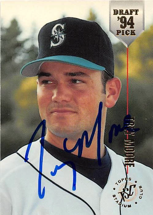 Trey Moore autographed Baseball Card (Mariners) 1994 Topps Stadium Club #32 - Image 1 of 1