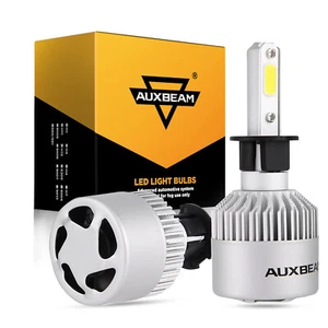 AUXBEAM H3 LED Headlight 72W 8000LM Fog Light Bulb 6500K White Driving DRL Lamp - Picture 1 of 11