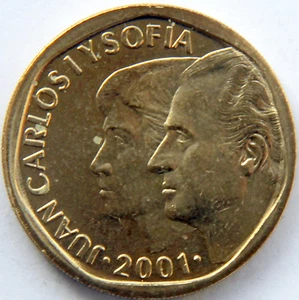 SPAIN JUAN CARLOS I 500 PESETAS 2001 KM-924 (MINT ROLL) - Picture 1 of 2