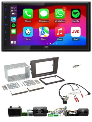 JVC Bluetooth 2DIN Lenkrad DAB USB Autoradio für Volvo XC 90 2004-2014 schwarz - Bild 1 von 4