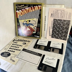 Pictor GraFX Pointilist! Computer Game Floppy Disc Mac Stereograms Big Box PC - Picture 1 of 19