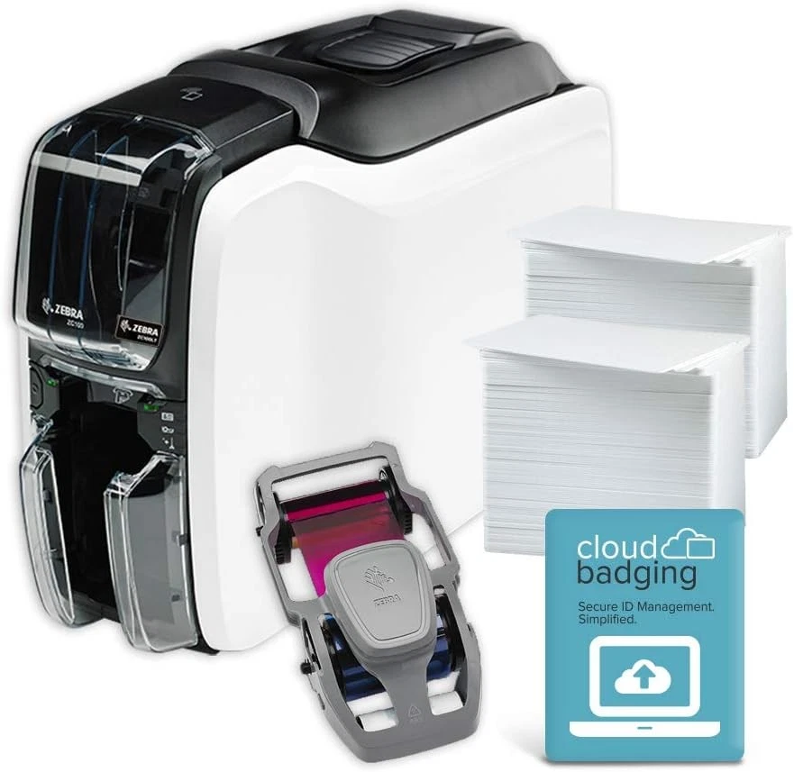 OPEN BOX Zebra ZC100 LT Single Sided - ID Card Printer - Image 1 of 1