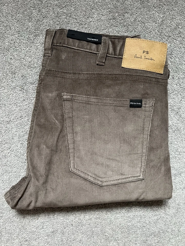 Paul Smith Corduroy Jeans Taped Fit In Light Tan - W32 L32 - New, BNWT - Image 1 of 4