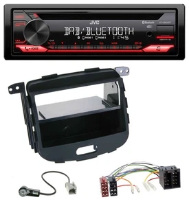 JVC CD DAB USB Bluetooth MP3 Autoradio für Hyundai i10 2008-2013 Rubber Touch - Bild 1 von 8