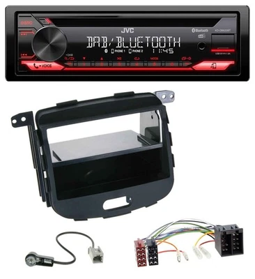 JVC CD DAB USB Bluetooth MP3 Autoradio für Hyundai i10 2008-2013 Rubber Touch - Bild 1 von 4