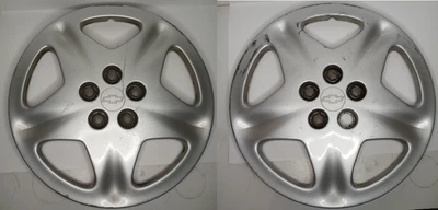 Lote de 2- 2000-2002 Chevrolet Cavalier 15" calota de roda tampa de cubo fabricante de equipamento original 9593209 - Imagem 1 de 4
