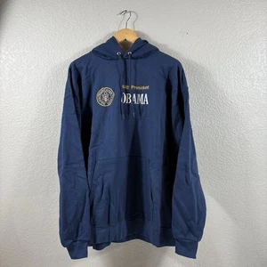 Obama "44º Presidente" Sudadera con Capucha Bordada Sello Presidencial Parche Barack - Imagen 1 de 5