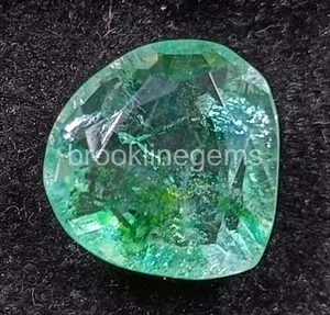 Esmeralda verde de 8,80 quilates de Zambia corte pera (14x13x7 mm) piedra suelta 5ARY - Imagen 1 de 7