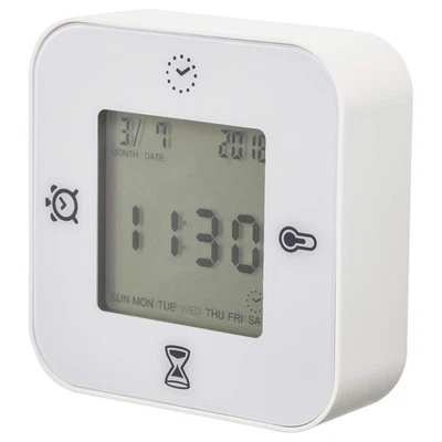 IKEA KLOCKIS Clock Thermometer Alarm Timer White - Image 1 of 2