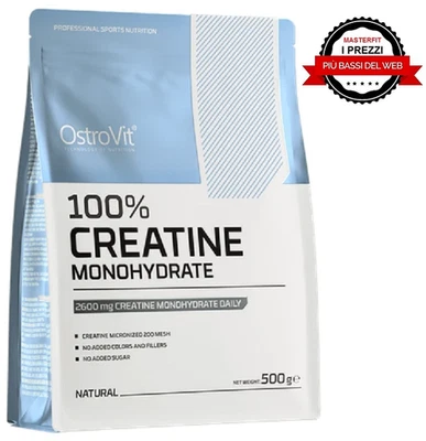 CREATINA MONOIDRATO 100% Pura 500Gr OstroVit Micronizzata 200 MESH GUSTO NEUTRO - Image 1 of 2