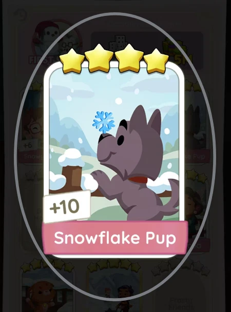 Snowflake Pup ⭐⭐⭐⭐  MONOPOLY Go ⚡️⚡️INSTANT SHIPPING Set:18-3 - Image 1 of 1