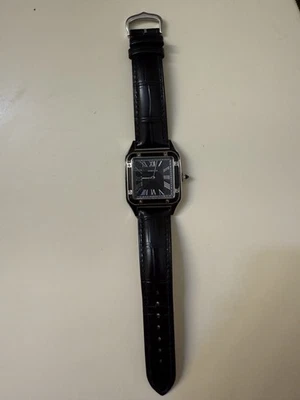 Cartier Santos Dumont Large Black Strap Steel Mens Watch WSSA0046 Unworn 2025 - Image 1 of 4