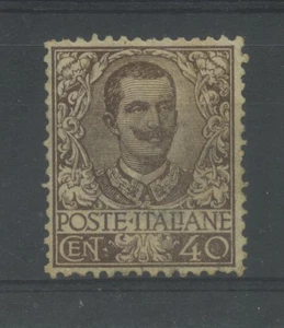 REGNO 1901 FLOREALE 40C. ** CENTRATO CERT. - Foto 1 di 1